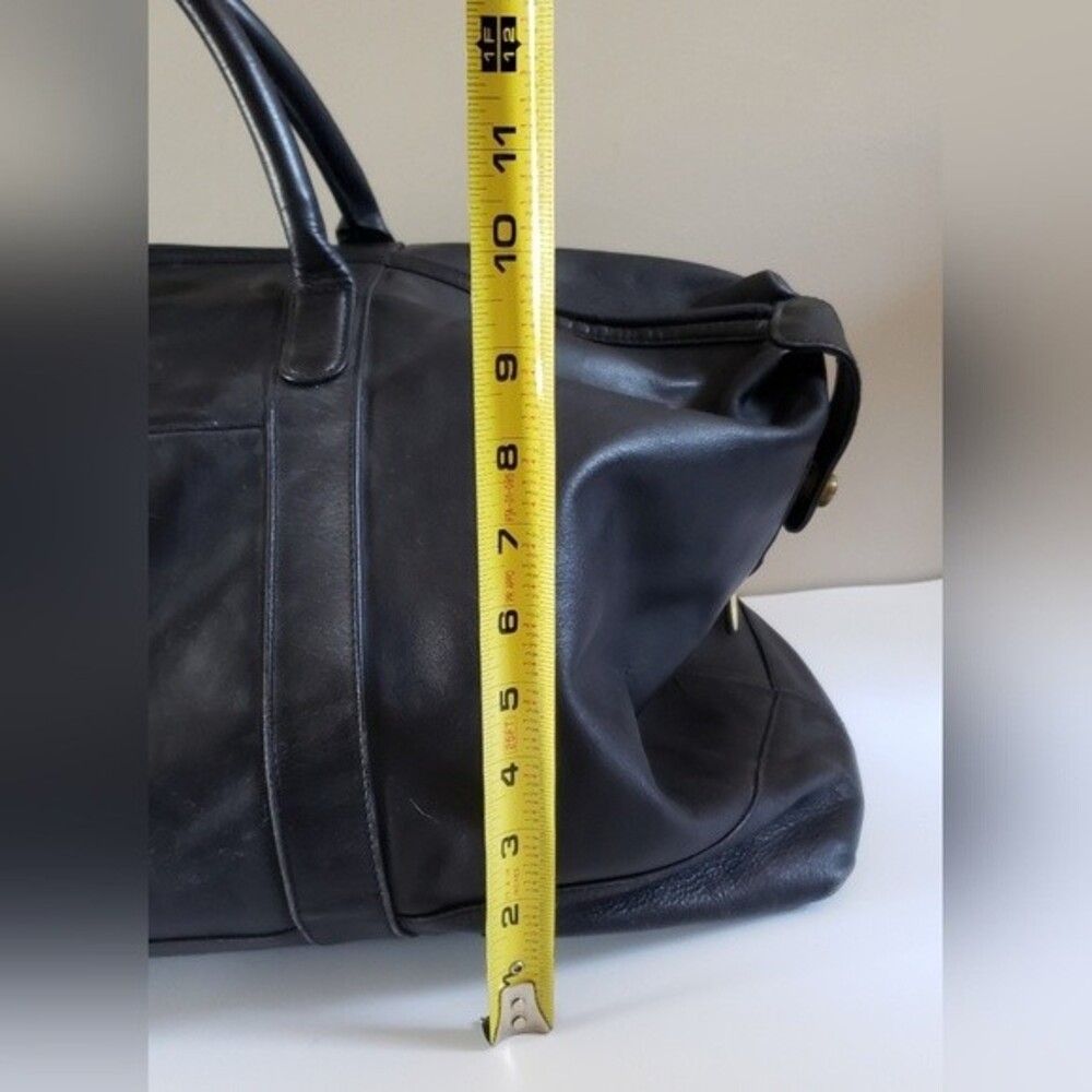 Coach Vintage Cabin Bag Black Leather with Brass Hardware Travel Bag Wee… - Picture 5 of 16